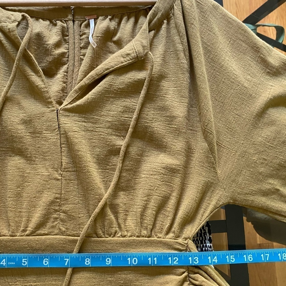 Free People Mustard Yellow The Only One Mini Dress XS - Picture 14 of 16